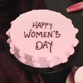 Womens Day Pink Swirls Cake